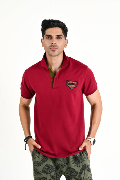 “Airborne” Polo / Maroon - rebelle