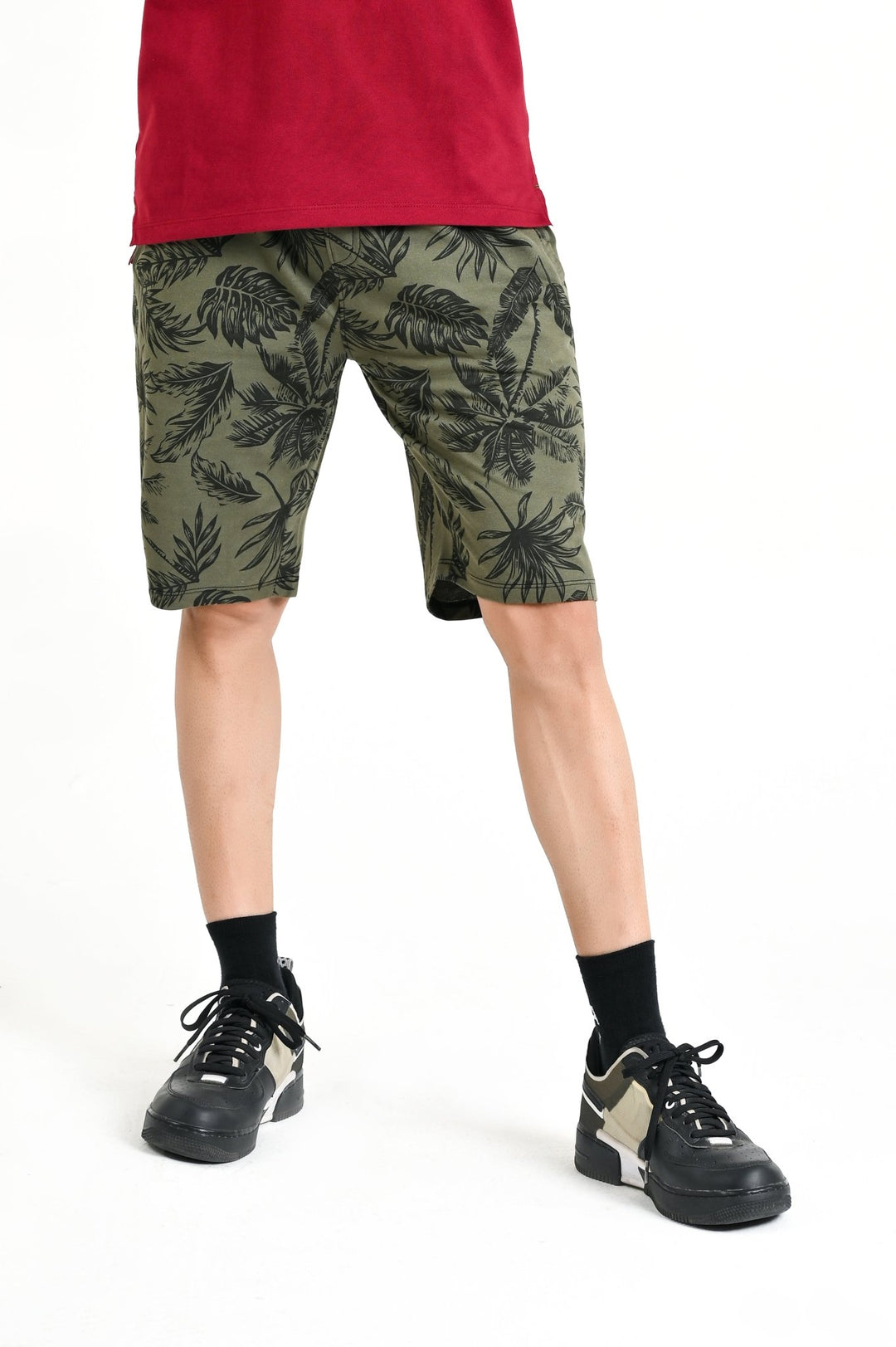 “Leaf Print” Short / Green - rebelle