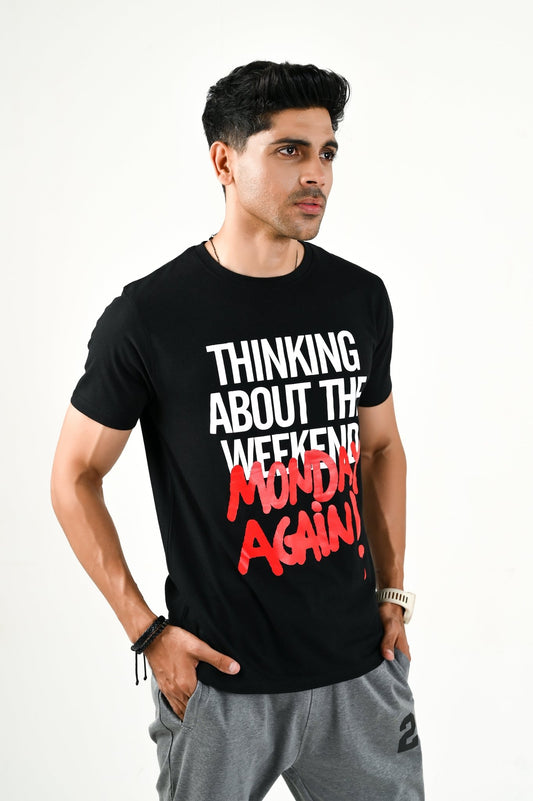 “Monday Again” Tees / Black - rebelle