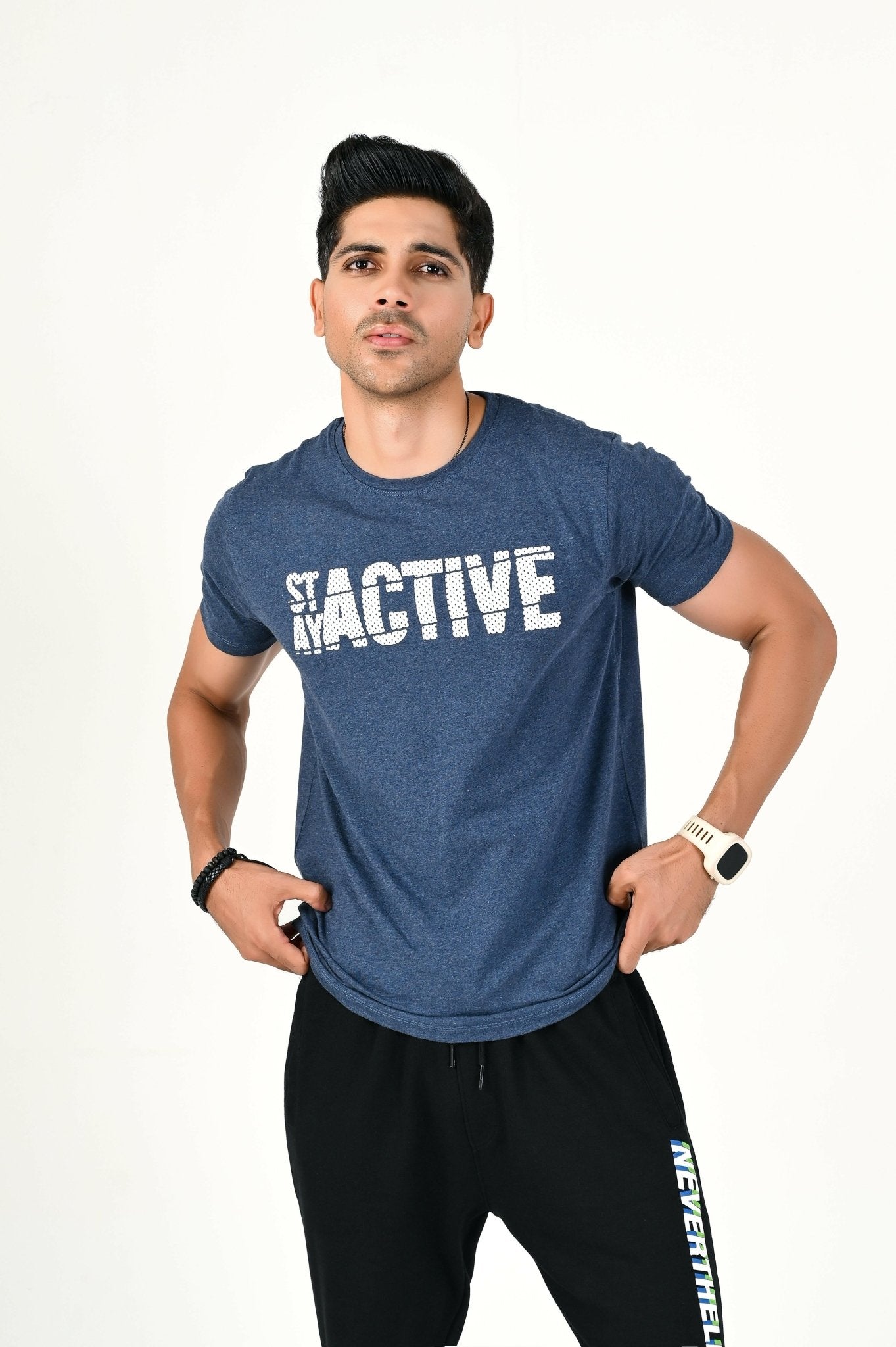 "Stay Active" Tees / Blue - rebelle